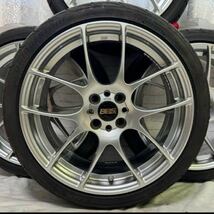 BBS RF500 鍛造超軽量17インチx4本セット17×7J +48 x4本 PCD 100 4H PFS仕様70mm ダイヤモンドシルバー タイヤ　205/40R17 84W x4本_画像2