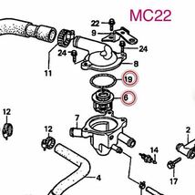 ホンダ純正互換品 ホンダ CBR250RR MC22 サーモスタットセット　MC19 MC17 MC14 JAPAN 新品　_画像5