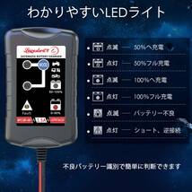 LST 6Vと12V用バッテリー充電器 バッテリーチャージャー メンテナンス充電器 トリクルチャージ 5-40Ah用 自動車&a A294_画像5