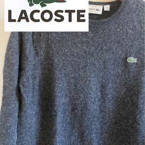 LACOSTE ラコステ　 ニット セーター　ウール　 グレー　美品