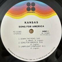 ●KANSAS / Song For America ( 2nd : 米産Prog /Kerry Livgren/Steve Walsh) ※米盤LP/バーコード無し【 KIRSHNER PZ 33385 】1975年発売_画像7