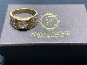 最終価格 avalanche 10k yg 印台リング