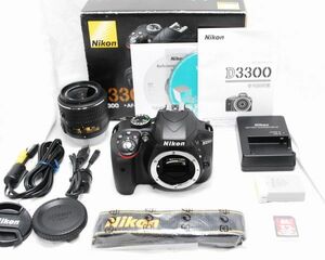 【新品同様の超美品 578ショット・付属品完備 SDカード付き】Nikon ニコン D3300 AF-S DX NIKKOR 18-55mm VR Ⅱ