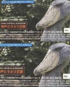 神戸どうぶつ王国　入園券　チケット　大人2枚、小学生1枚　5,600円分