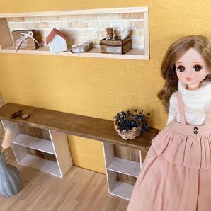 ミニチュア ドールハウス 背景ボード 壁 床 ブライス リカちゃん 1/6 家具 オビツ 棚 机 ドール ドール家具 カスタムブライス 人形 DDS