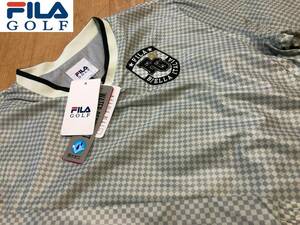 FILA GOLF(フィラゴルフ) 秋冬 撥水加工、蓄熱 2WAY Vネックプルオーバー 781-231Y(ホワイトブロックチェック)Ｌ