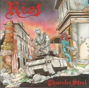 * used CD RIOTla Io to/THUNDERSTEEL 1988 year work 7th album American Speed metal CBS RECORDS Release 