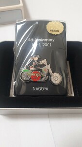 未使用　Hard　Rock　Cafe　NAGOYA　4th　Anniversary　Zippo　ハードロックカフェ　名古屋店　4周年記念　ジッポー　2000年製造　希少品