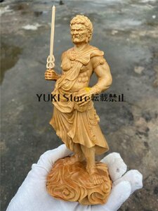 仏像 不動明王立像 木彫り仏像厄除け・開運・守護・繁盛・ご利益高さ18CM