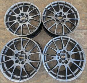 【美品！】BBS RE-V RE055 鍛造 18インチ 8J +42 5穴 PCD112 4本セット ベンツ アウディ S3 A3 8V A4 8W TTSクーペ