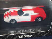 EBBRO ミニカー＜PRINCE R380 SPEED TRIAL＞RED/WHITE 81 1/43 SCALE DIE-CAST MODEL CAR ケース入り 箱入り_画像3