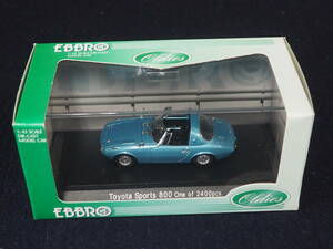 EBBRO ミニカー＜Toyota Sports 800＞BLUE 47 1:43 SCALE DIE-CAST MODEL CAR Oldies ケース入り 箱入り