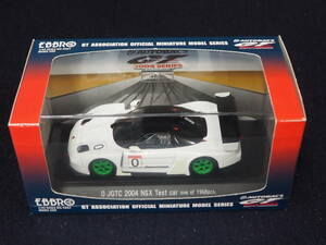 EBBRO ミニカー＜0 JGTC 2004 NSX Test car＞WHITE 580 1/43 SCALE DIE-CAST MODEL CAR AUTOBACS 2004 SERIES ケース入り 箱入り