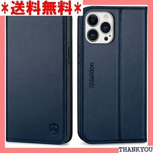 ☆ SHIELDON iPhone13 Pro ケース 手 ンチ対応 スマホケース 5G 202発売 ネイビーブルー 139