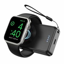 Apple Watch 充電器 モバイルバッテリー 4000mAh 大容量 アップルウォッチ 充電器 バッテリー ワイヤレス充電器 急速充電 軽量 コンパクト_画像1
