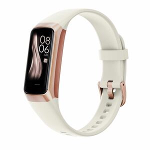 スマートウォッチ ベージュ レディース iPhone対応 smart watch 歩数計 ストップウォッチ 酸素濃度 心拍数 運動記録 着信通知