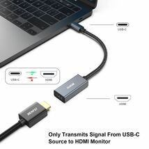 BENFEI USB C - HDMI 変換アダプタ 4K USB Type-C HDMI アダプタ [Thunderbolt 3 / 4] 互換タイプC HDMI 変換 [4K@30Hz 映像出力_画像2