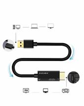 USB-HDMI アダプターケーブル macOS/Windows 11/10/8/7 用、USB 3.0-HDMI オス HD 1080P モニターディスプレイビデオアダプター(1.8M)_画像2