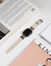 Apple Watchバンド 38mm 40mm 41mm レディース 女性 iWatch Series 9/8/7/6/5/4/3/2/1/SE/Ultra/Ultra 2に対応 アップルウォッチ 本革_画像3