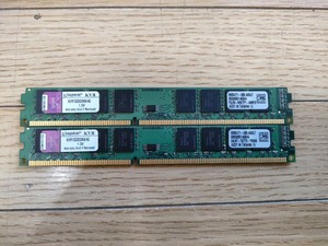 ■Kingstonキングストン DDR3-1333 4GB×2枚＝8GB KVR1333D3N94G デスクトップ用メモリー②