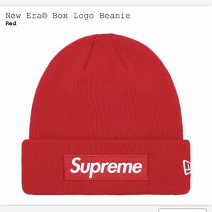 ★Supreme New Era Box Logo Beanie Red cap ビーニー ニット帽 シュプリーム newera ニューエラ キャップ 帽子 BOXLOGO 新品 送料込