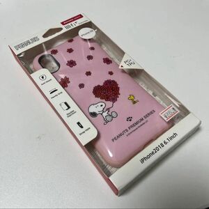 iPhone XR スマホケース グルマンディーズ ピンク スヌーピー PEANUTS 新品未使用