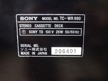 SONY／ソニー　オートリバース Wカセットデッキ TC-WR990　再生ＯＫ 現状お渡し品にて _画像8