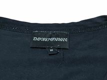 【訳あり】EMPORIO ARMANI エンポリオアルマーニ シャツ 長袖 ロンT ロゴ イーグル サイズM メンズ ブラック 薄手 春_画像3