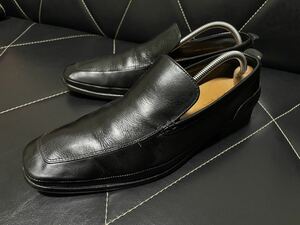 極美品 COLE HAAN コールハーン C05487 レザーシューズ ビジネスシューズ ローファー モカシン スリッポン 本革 革靴 メンズ BLK