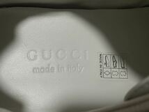 【本物】極美品 GUCCI グッチ 256824 レザーシューズ レザースニーカー ドライビングシューズ シェリーライン メンズ ホワイト_画像8