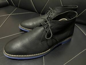 極美品 COLE HAAN コールハーン 8M/25.5cm C11417 レザーシューズ レザースニーカー チャッカーブーツ デザートブーツ ハイカット ブラック