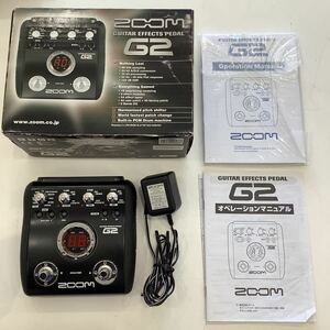 ＊【通電のみ確認済み】ZOOM ズーム G2 ギター用マルチエフェクター オーディオインターフェイス 中古 Effects Pedal ペダル 取説 元箱付