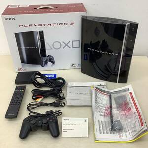 ＊【動作品】PS3 本体 セット 80GB ブラック SONY PlayStation3 CECHL00 初期化済み CECHZC2J コントローラー付き その他付属品