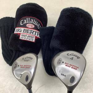 ＊Callaway BIG BERTHA WAR BIRD 4W HEAVENWOOD 7W R キャロウェイ ビッグバーサ S2H2 2本セット ヘッドカバー付き ゴルフクラブ 