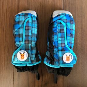 NORTH PEAK( North pi-k) Kids mitten glove size 100 blue check beautiful goods child ski snowboard gloves glove 