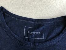 ◎美品部類◎希少インディゴ染め◎別布生地◎SOPHNET◎半袖Tシャツ　サイズL_画像3