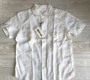 ◎新品7.980円タグ◎清涼麻100%◎MUJI LABO◎麻100%半袖シャツ　リピ得無6N対象外登