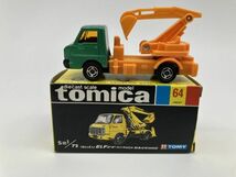 A1-238 当時物 レトロ トミカ 黒箱 トミー TOMICA ミニカー 保管品 日本製 No.64 エルフFF マイパック バックホー_画像1