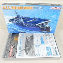 (18160) U.S.S. BELLEAU WOOD CVL-24 アメリカ海軍航空母艦 ベロー・ウッド DRAGON 1:700 モダンシーパワーシリーズ 7058 内袋未開封_画像1