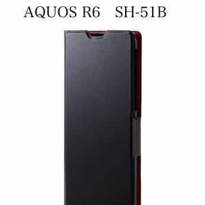 エレコム AQUOS R6 / SH-51Bレザーケース 手帳型 UltraSlim 薄型 磁石付き