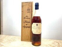 L1105【古酒】【未開栓】ArmagnacBaron de Sigognac/バロン・ド・シゴニャ アルマニャック 1937 700ml 40% ブランデー 木箱 _画像3