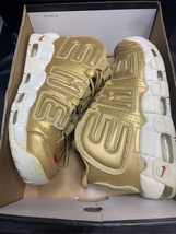 ☆ Supreme 17ss Nike AIR MORE UPTEMPO 27.5cm シュプリーム ナイキエアモアアップテンポ ゴールド スニーカー ☆_画像6