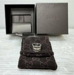 GUCCI/グッチ ワイドリング 表記サイズ6 (約5号) スターリングシルバー925 指輪/アクセサリー/レディース/メンズ 中古品