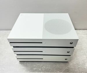 マイクロソフト/Microsoft Xbox One S Model.1681 ホワイト 本体のみ3台まとめ売り エックスボックス/XBOX/ゲーム機 通電OK ジャンク品