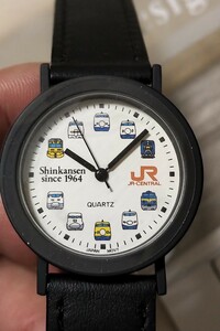 新幹線 イラスト入り 腕時計 デッドストック ジャンク 34mm 0系 ドクターイエロー 911形等 JR 東海 国鉄 鉄道グッズ 鉄道時計