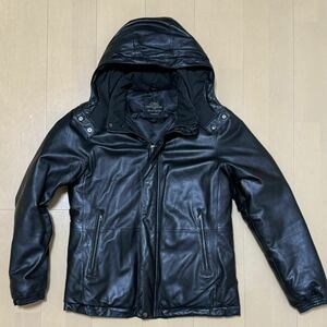 1円スタート UNITED ARROWS ユナイテッドアローズ レザーダウンジャケット レザージャケット ダウンジャケット ラム革 