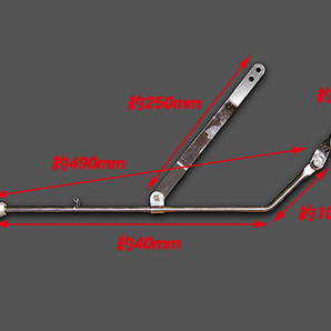 旗棒 40cm フラッグポール 汎用 プレス 旧車 GT380 GT750 ザリ ゴキ バブ CB250 CB400 ホーク CBX400F Z250FT ゼファー Z400FX KH250の画像2