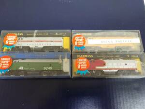 BACHMANN ４輌セット①サンタフェ２１５②バーリントンノーザン９７４９③ユニオンパシフィック５１４④バーリントン５１３