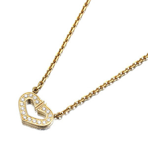  Cartier Cartier C Heart diamond K18YG necklace 39cm yellow gold 750 gift lady's present present brand 