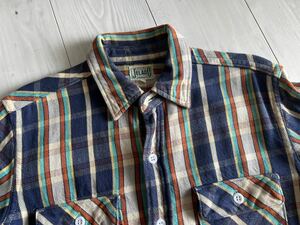 美品良品 JELADO ジェラード ネルシャツ チェック ヘビーコットン ワークシャツ サイズS ワンウォッシュ
